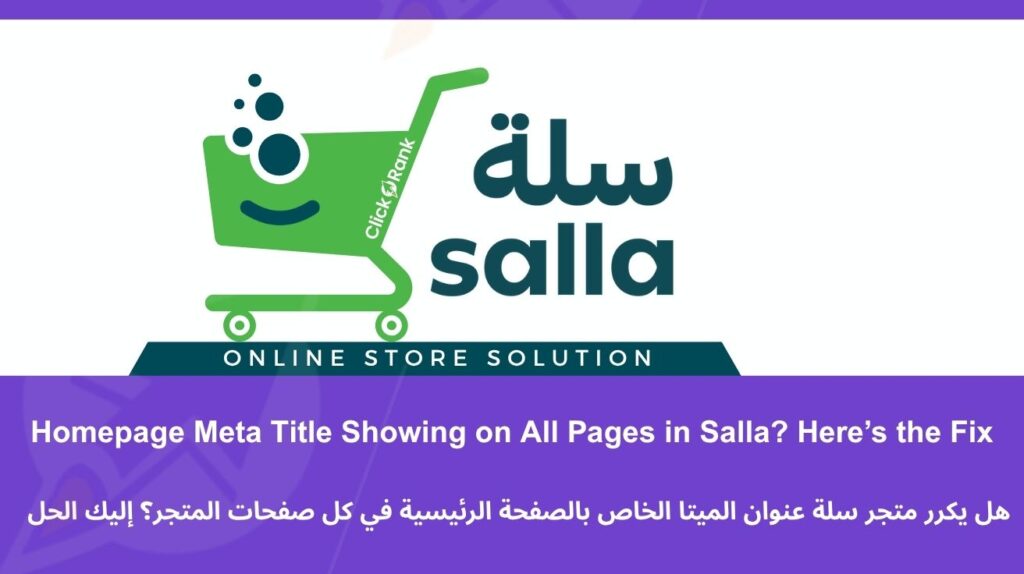 Homepage Meta Title Showing on All Pages in Salla