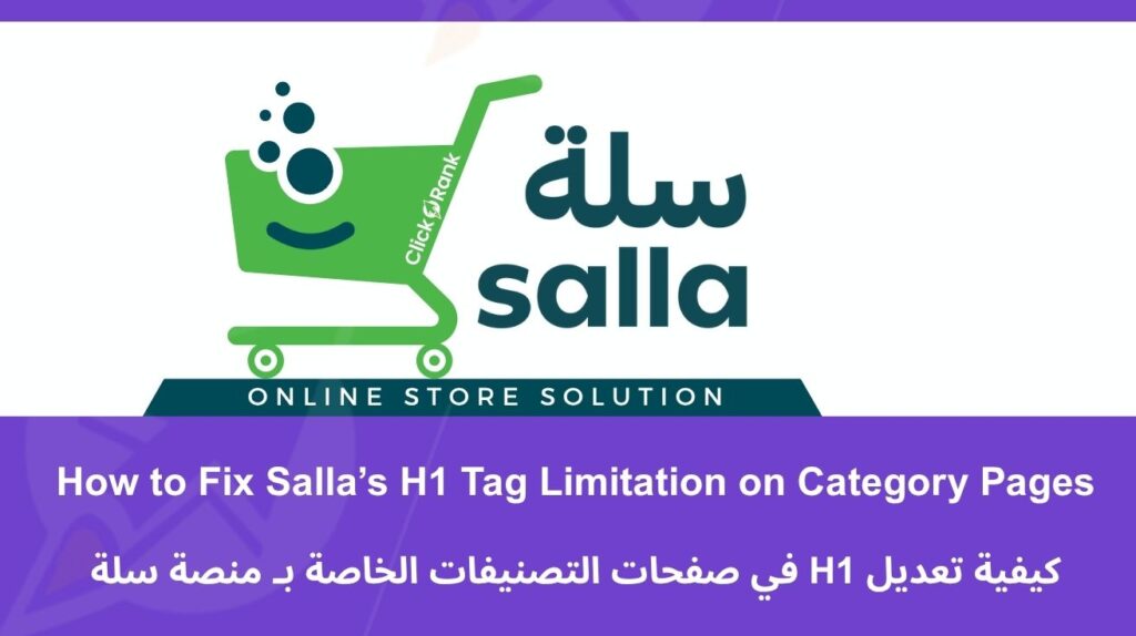 How to Fix Salla’s H1 Tag Limitation on Category Pages