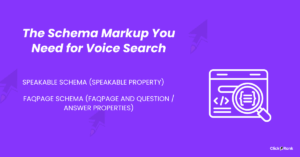 Schema markup for voice search