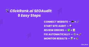 ClickRank Audit step by step