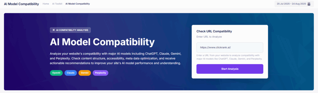 AI Model Compatibility Chacker clickrank