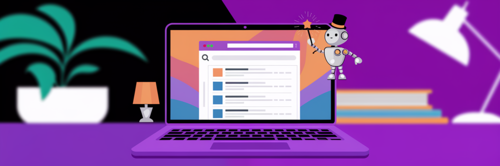 Modern workspace showing search results optimization when you hire an SEO specialist with AI tools