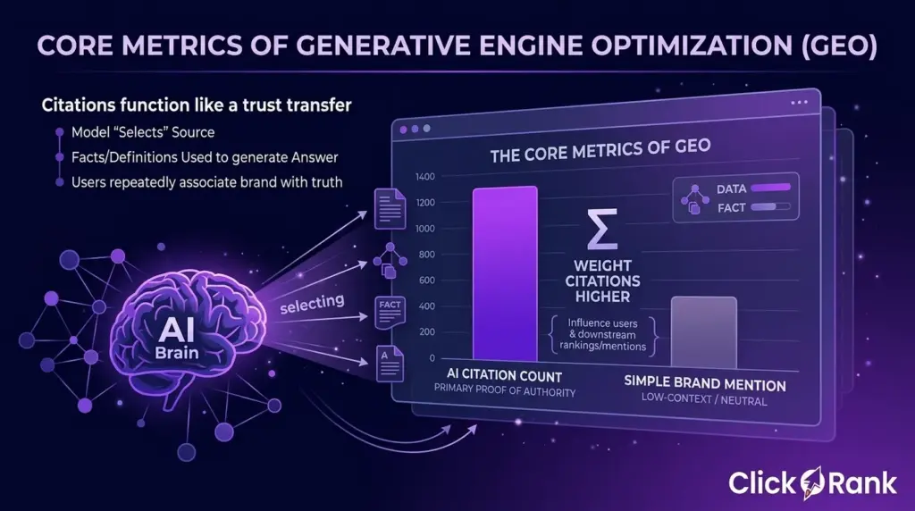 Core Metrics of Generative Engine Optimization