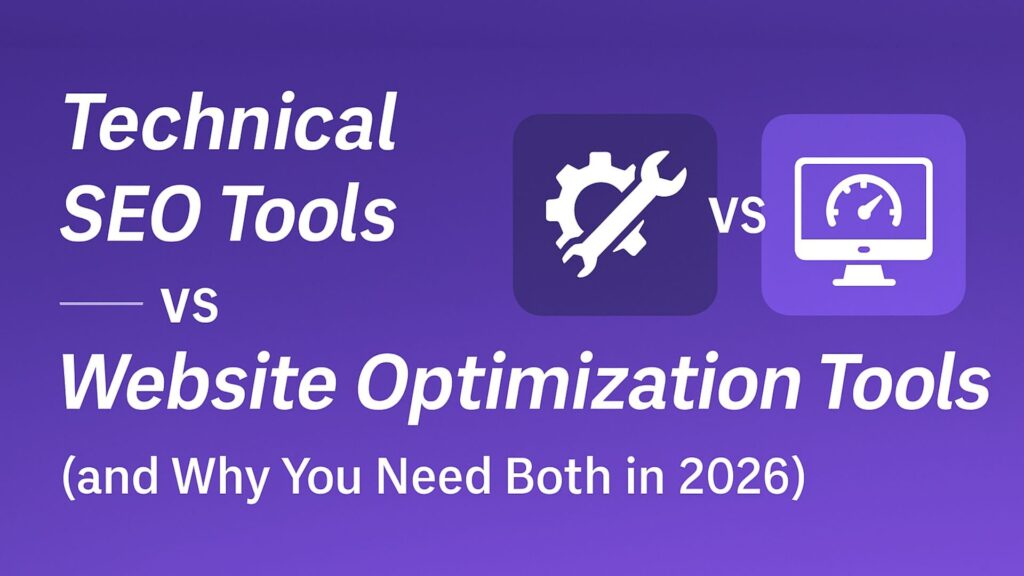 Technical SEO Tools vs Website Optimization Tools (and Why You Need Both in 2026)
