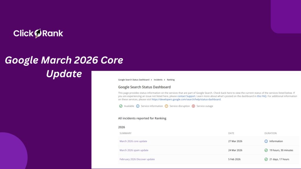 Google March 2026 Core Update