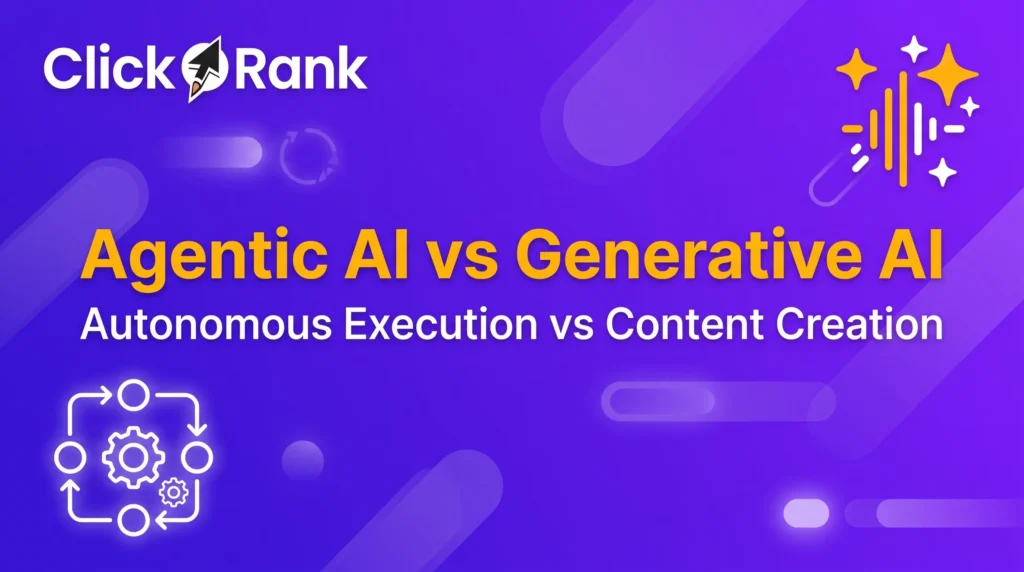 Agentic AI vs Generative AI Comparison Architecture